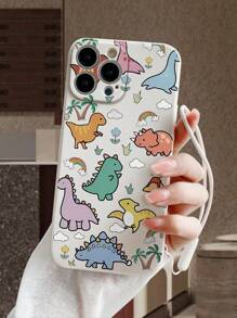 Matte Tpu Translucent Colored Painting Anti-Drop Cartoon Phone Case Compatible With Iphone Samsung Xiaomi Huawei Redmi - Multicolor - View 5