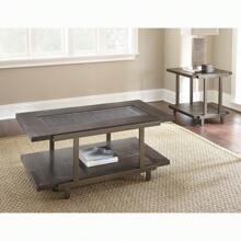 Sophisticated Rustic Industrial End Table - Rich Wood Tabletop, Roomy Bottom Shelf - Stylized Iron Frame, Unique Accent Piece