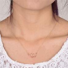 大象項鍊新款嘻哈大象鎖骨鏈簡約毛衣鏈 - 金色 - 查看 2