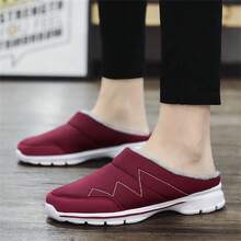 情侣拖鞋，舒适温暖，带保暖内衬，防水一脚蹬半拖鞋，适合室内外休闲 - 彩色 - 查看 4