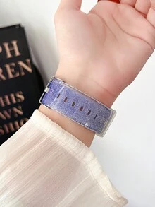 1個男女適用的蘋果液體矽膠表帶,適用於40mm、ultra2 49mm、38mm、41mm、42mm、44mm、45mm的蘋果手錶,室外運動手環與se系列、9、8、7、6、5、4、3、2、1蘋果手錶配件相容 - 紫色 - 查看 4