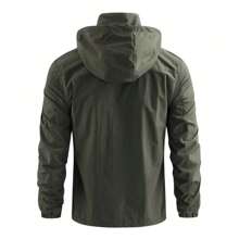 Chaqueta de trabajo para hombres, a prueba de viento e impermeable, ropa deportiva, cortavientos para exteriores - Verde militar - Ver 3