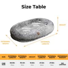 1pc Human Dog Bed For Humans And Pets, Giant Fluffy Human-Sized Dog Bean Bed For Pet Families With Orthopedic Memory Foam Supportive Mat With Waterproof Cover - Grey - View 4