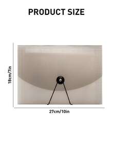 tianse 1pc Sky Colored 13 Pockets B5 Expanding File Folder, With Index Label Stickers, Water-Resistant Accordion File Organizer For Documents, Receipts, Bills In Office, School, Exam Papers - Transparent Gray - View 2