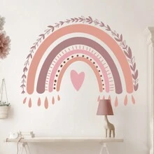 BRUP Cartoon Cute Rainbow Heart-Shaped Wall Sticker For Bedroom Bathroom Living Room Kindergarten Decoration Wall Decals,Stickers,Wall Decal, Vinyl Decal For Home Decorations,Spring Decoration Items Refresh Your Home,Rama Decoration Stickers Gifts Birthday Graduation
