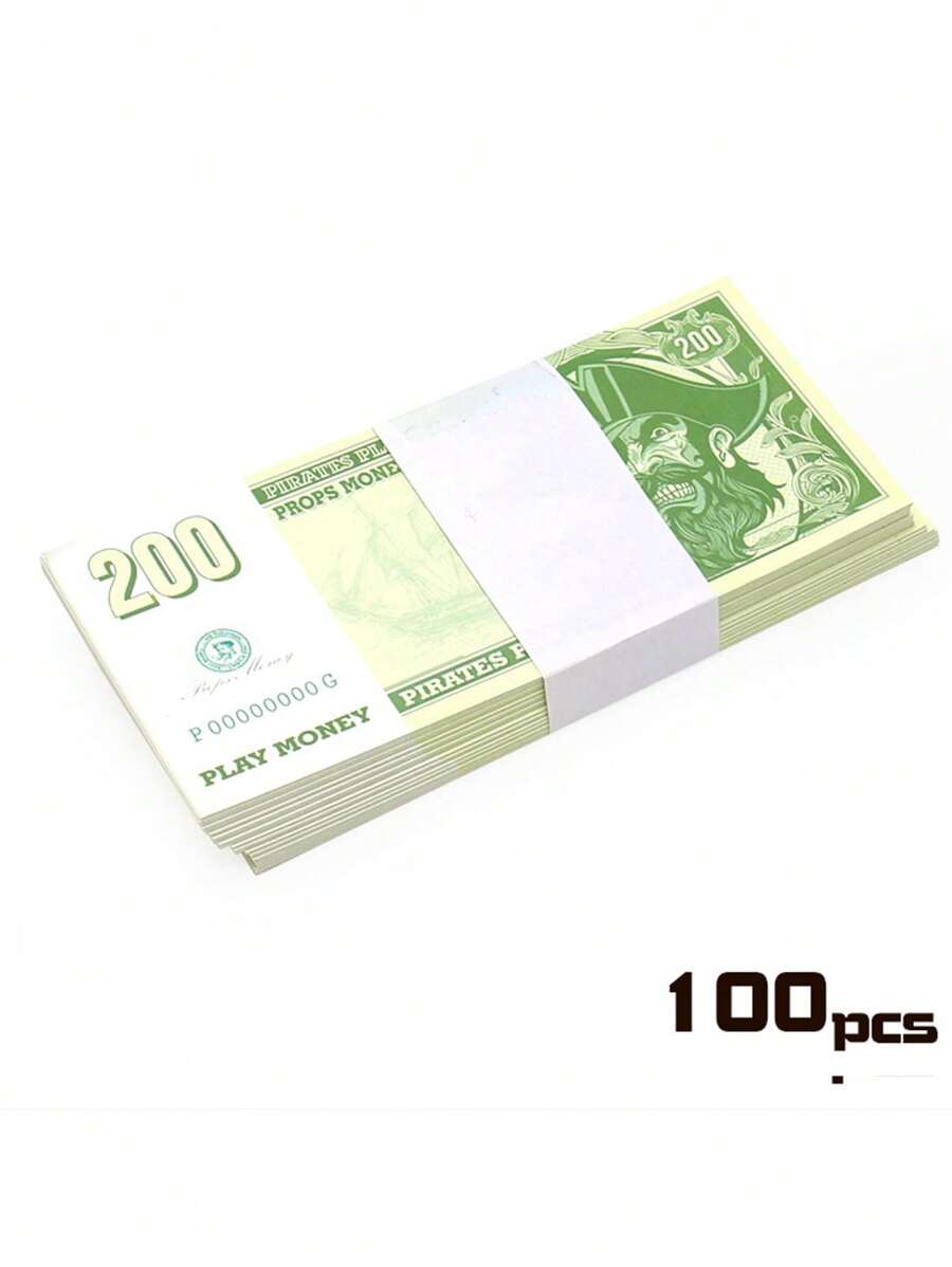 1 Miếng Prop Tiền , Cướp biển Vàng Huy hiệu tiền xu) , 100 Fake Tiền giấy Trò Chơi Huy hiệu tiền xu) Tiền giấy Đồ chơi ( Ngẫu nhiên Phong cách ) - Nhiều màu - Xem 1
