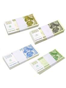 1 Miếng Prop Tiền , Cướp biển Vàng Huy hiệu tiền xu) , 100 Fake Tiền giấy Trò Chơi Huy hiệu tiền xu) Tiền giấy Đồ chơi ( Ngẫu nhiên Phong cách ) - Nhiều màu - Xem 2