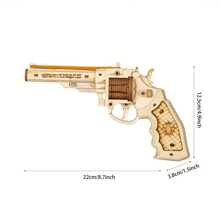 1件 玩具槍，積木構造槍，新款3D三維木質拼裝槍，沙漠之鷹，左輪手槍，玩具手槍有三種（左輪手槍） - 左輪 - 查看 4