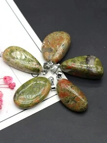 5 件/套天然石吊坠不对称形状紫水晶饰品 DIY 女士男士珠宝制作配饰日常礼物 - 1.5x2.5厘米 - 查看 17