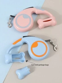 1pc Pet Retractable Leash, Multi-Color Options Suitable For Small & Medium Dogs, Gray Or Black Random Color