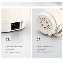 可折疊電炒鍋,宿舍家用便攜式單人迷你火鍋,一體電器 - 白色 - 查看 9