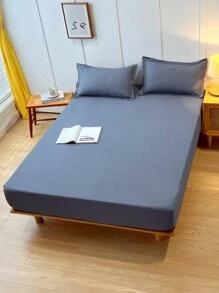 1 tấm bảo vệ nệm chống thấm nước, ga trải giường mềm mại, phù hợp với giường đơn/đôi/cỡ Queen/King, có thể giặt máy, trang trí phòng ngủ, màu xanh dương, đạt chứng nhận Oeko-Tex. - Xanh đậm - Xem 7