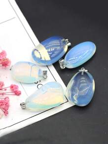 5 件/套天然石吊坠不对称形状紫水晶饰品 DIY 女士男士珠宝制作配饰日常礼物 - 1.5x2.5厘米 - 查看 21