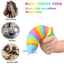 1 Miếng Đồ chơi giải nén , Mô phỏng Của Chống stress Slug Ốc sên Sâu bướm Sâu Đồ Chơi - Nhiều màu - Xem 4