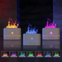 1pc 7 Colors Portable USB Cool Mist Humidifier With LED Color Changing Lights And Aroma Diffuser - White - View 4