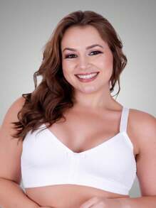 Plus Size Bras & Bralettes - trắng - Xem 1