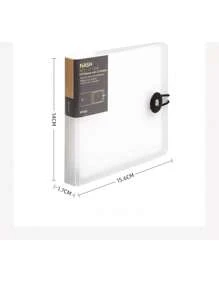 1pc Cd Wallet, Disc Binder With Zipper, 12 Cd/Dvd Capacity - Clear - View 4