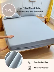 1pc Waterproof Mattress Protector, Soft Fitted Fitted Sheet, Suitable For Twin/Full/Queen/King Size Bed, Machine Washable, Bedroom Decor, Blue, Oeko-Tex Certified - Dusty Blue - View 2