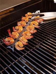 1pc New Stainless Steel Bbq Skewer With Fish Bone & Meat Pricking Tool, For Barbecue Grill - Silver - View 2