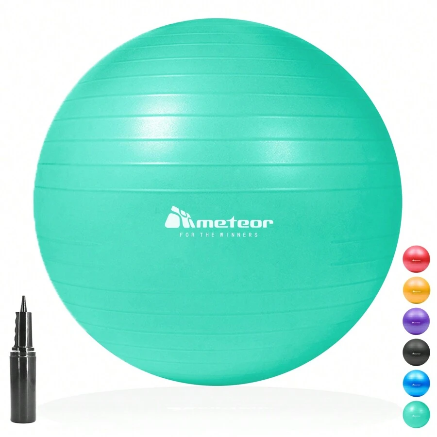 Meteor 1pc 55cm Diameter Green Pvc Inflatable Workout Yoga Ball For Fitness Exercise - Green - View 1