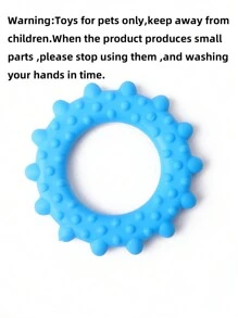 1pc Random Color Tpr Material Pet Chew Toy, Spike Ring Design For Oral Cleaning, Chewing & Interactive Training - Multicolor - View 6