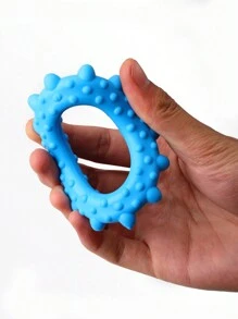 1pc Random Color Tpr Material Pet Chew Toy, Spike Ring Design For Oral Cleaning, Chewing & Interactive Training - Multicolor - View 4