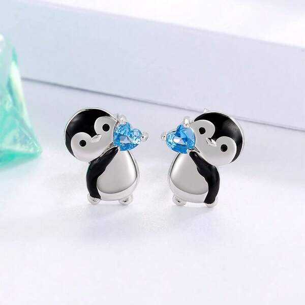 أقراط دبوسية لطيفة بشكل حبة بطليق بطرز لعينة باللون الأزرق, هدية للنساء والفتيات في عيد الميلاد والمناسبات الأخرى