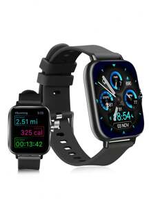 Eytlptoc 男女大螢幕智慧手錶（撥打/接聽電話）,適用於android和ios手機的防水運動健身手錶,具有24小時心率/多種運動模式/血氧/體溫/跑步等... - 黑色 - 查看 3