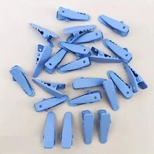 50个装小号鳄鱼夹纯色发夹简约款发夹适合侧发女生可爱发夹 - 淺藍色 - 查看 6