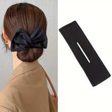 1pc Quick Hair Bun Maker With Rotating Disk For Slouchy People Elegant Gym Valentine's Day Hair Band Turban Headband Sweatband, School Stuff, College, Headbands