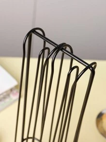 1個簡單的咖啡膠囊存儲架,鐵製雙面咖啡存儲籃,帶噴粉矩形底座的小咖啡分子架,可存放32件及以上 - 黑色 - 查看 10