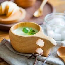 1 件簡約天然木質咖啡杯,可愛茶杯,適合夏季和冬季飲品,生日禮物 - 紅木色 - 查看 3