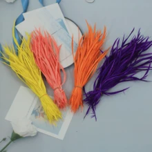 10-100入組/個diy手工藝品用彩色鵝毛,花卉裝飾,服飾,頭帶,髮飾 - 8號黑色 - 查看 6