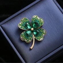 1pc Fashionable And Elegant Clover Flower Sparkling Diamond Brooch, High-End And Exquisite Women'S Suit Jacket Cardigan Personalized Corsage Brooch - Flower Sparkling Diamond Brooch - View 13