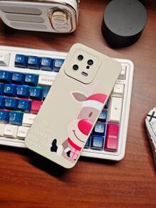 1个圣诞鹿动物卡通红色创意可爱个性化ins风欧美男女情侣庆典磨砂镜框防摔全套，兼容小米/11/Lite/Pro/12/13/Poco/M3/X3/M4/Redmi/K40/Ultra/K50/K60手机壳 - 彩色 - 查看 6