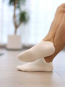 Deefly1 Pair Anti-Slip Low-Cut Socks, Solid Color Home/Hospital/Fitness/Ballet/Pilates/Yoga Socks - Black - View 8