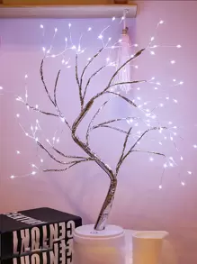 1pc Tabletop Bonsai Tree, Light Decorative With 108 LED USB Or AA Battery Operated DIY Artificial Tree Lamp For Bedroom Home Party And Outdoor, Holiday Decoration Christmas Decor Christmas Gift Thanksgiving Christmas Tree Decor Ornaments Christmas Light Bedroom Decor Home Decor Party Decor Holiday Festival Room Decor - Copper Wire Tree Light - View 2