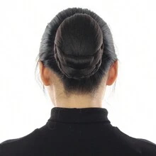 liangyuan 1入組合成纏繞式髮髻髮片,上翹髮型髮夾,適用於女性派對婚禮服飾髮飾 - 棕色 - 查看 4