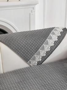 1套冬季暖和的絨毛沙發套裝,包括沙發套、靠背套、扶手套,防滑,適用於大多數四季