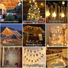 1 Pieza De 10/20/40/80 Led Luz De Hadas Con Luces De Bola En Cadena, Luces Operadas Por Batería Para Bodas Diy, Fiestas, Dormitorio, Patio, Navidad, Camping, Decoración De Puestos Y Arreglos De Cumpleaños, Carpas Y Guirnaldas De Luces, Batería No Incluida