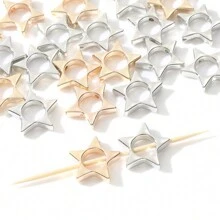 100入組ccb材質星形和心形間隔珠 - 彩色 - 查看 4