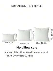 1pc Minimalist Cushion Cover Without Filler, Simple Velvet Throw Pillow Case For Sofa - Blue - View 2