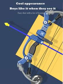 Set De Tiro Con Arco De Juguete De Ballesta Compuesta Grande Para Adolescentes, Juego De Caza Al Aire Libre Con Flechas De Espuma Y Objetivo, Paquete De Regalo - Azul - Ver 8