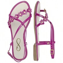 Women Flat Sandals - Màu Hồng Tươi - Xem 2