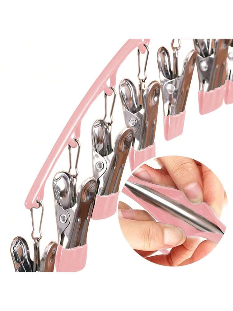 48 Mollette In Acciaio Inox Con Cestino, Clip Metalliche Antiscivolo Multifunzionali Per Calzini Asciugamani Sigillatura Di Alimenti 91966580