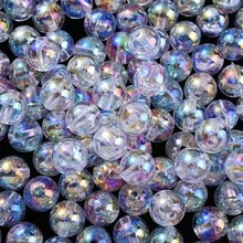 10-500入/組4/6/8/10/12/14/16mm丙烯酸透明ab間隔珠,夢幻泡沫間隔珠,適用於珠寶製作手鍊項鍊diy工藝珠串 - 無色 - 查看 14