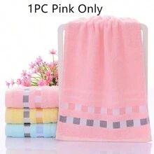1PC Hand Face Towels Quick-Dry High Absorbent Viscose Towel For Bathroom, Guests, Pool, Gym, Camp, Travel, College Dorm Bath Towel - Pink - View 1