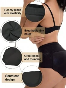 Panty Calzon con Relleno Gluteos Mujer | Realce Natural - Negro - Ver 8