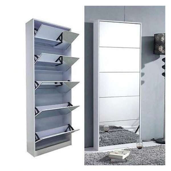 Organizedlife Mirror Shoe Full Length Mirror Shoe Rack,Shoe