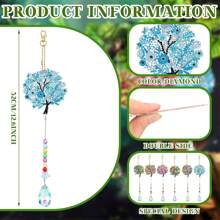 6pcs Life Tree Diamond Art Dream Catcher Double-Sided Diamond Painting Diy Dream Catcher Tool Kit For Wall Decoration, Suitable For Adults And Children, 6 Styles Available